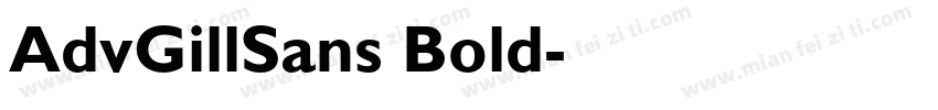 AdvGillSans Bold字体转换